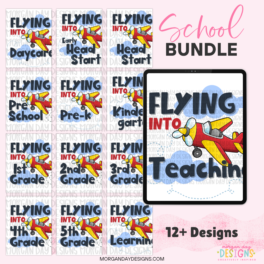 Flying Into Back to School PNG Bundle