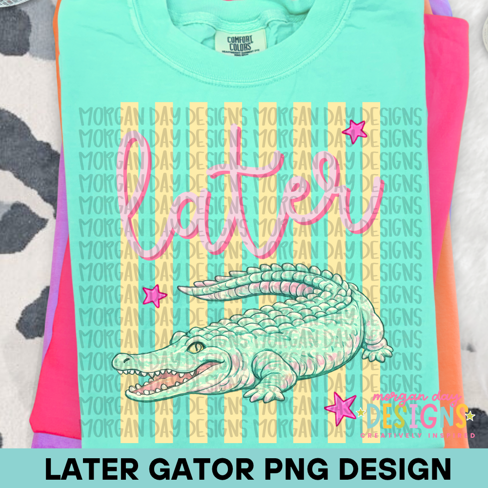 Later Gator PNG Design