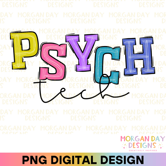 Psych Tech Sublimation PNG