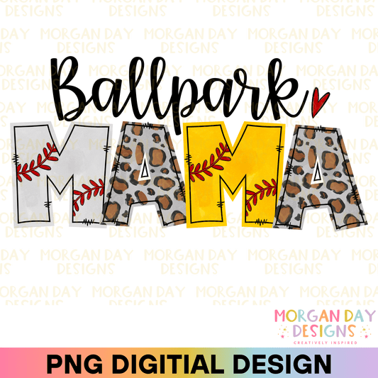 Ballpark Mama Sublimation PNG