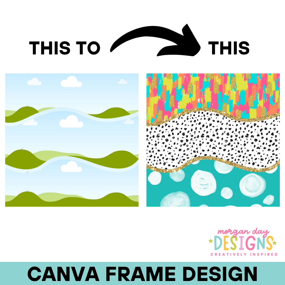 Wavy Background Canva Frame