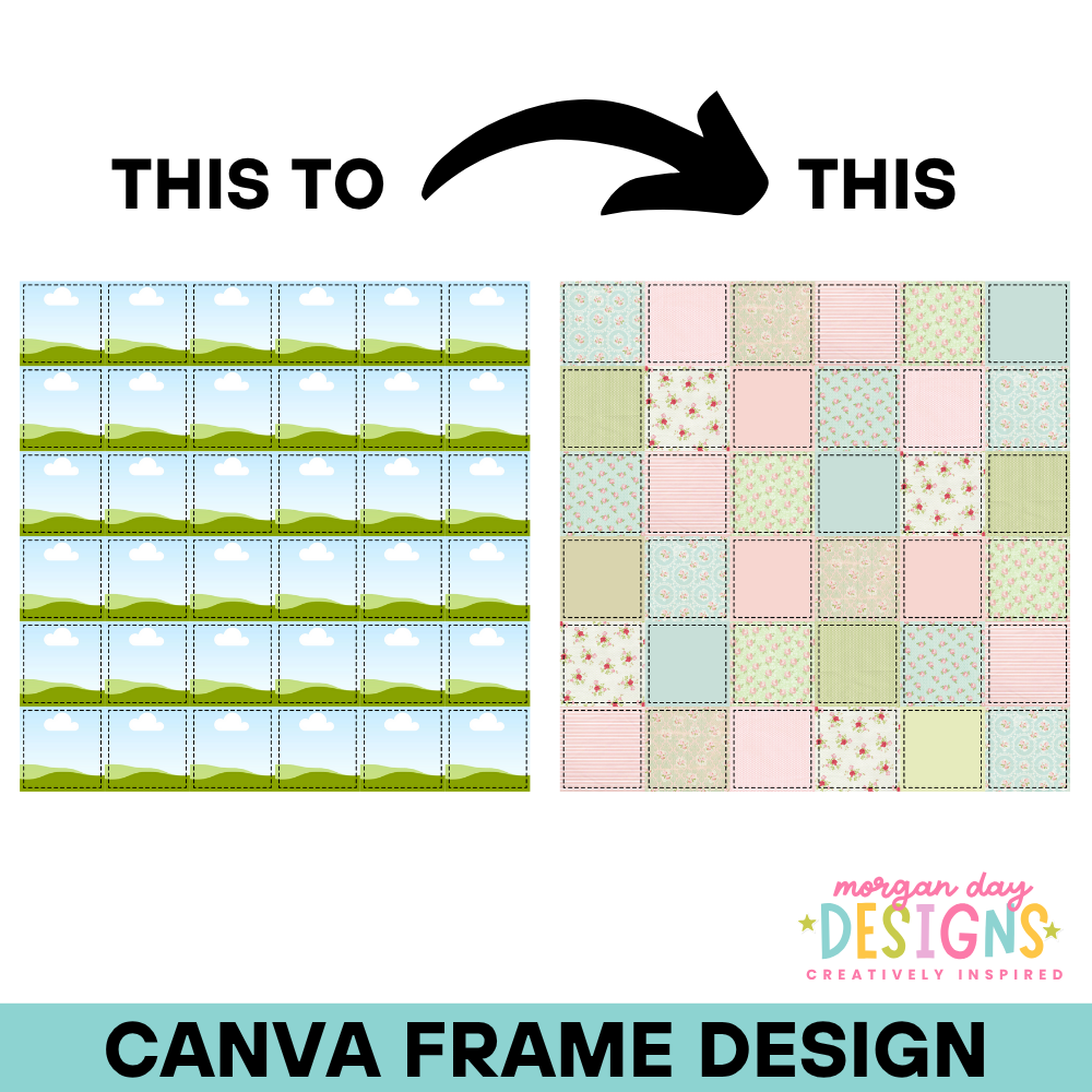 Patchwork Seamless Background Canva Frame