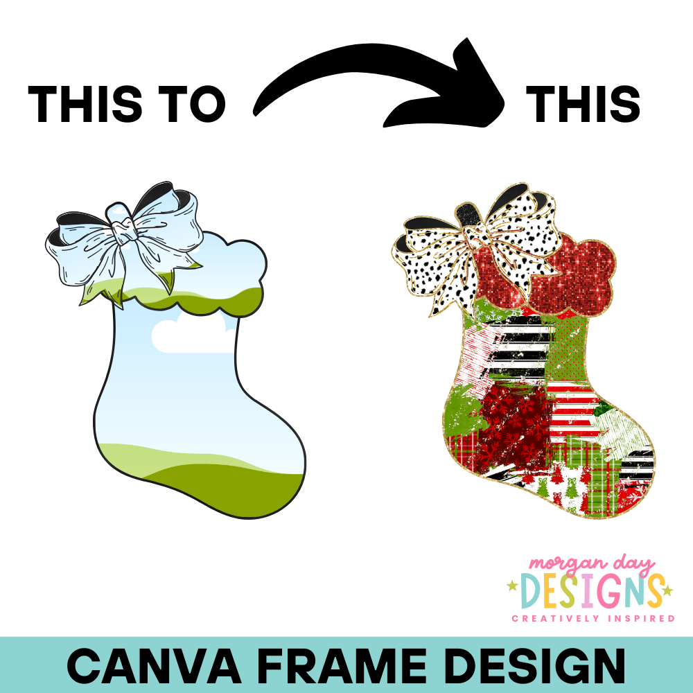 Christmas Stocking Canva Frame