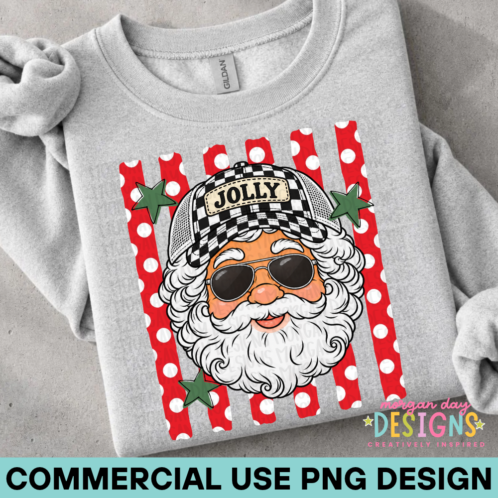 Santa Checkered Trucker Hat PNG