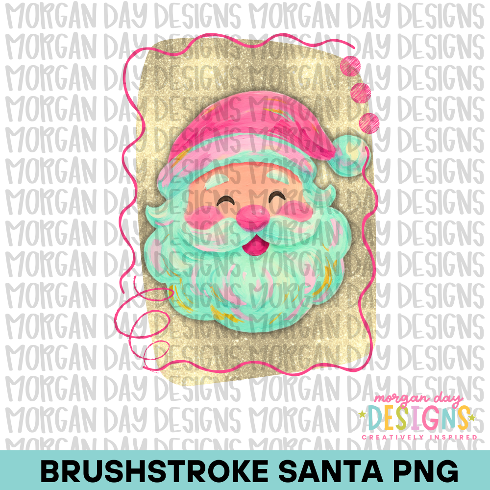 Brushstroke Santa PNG Design