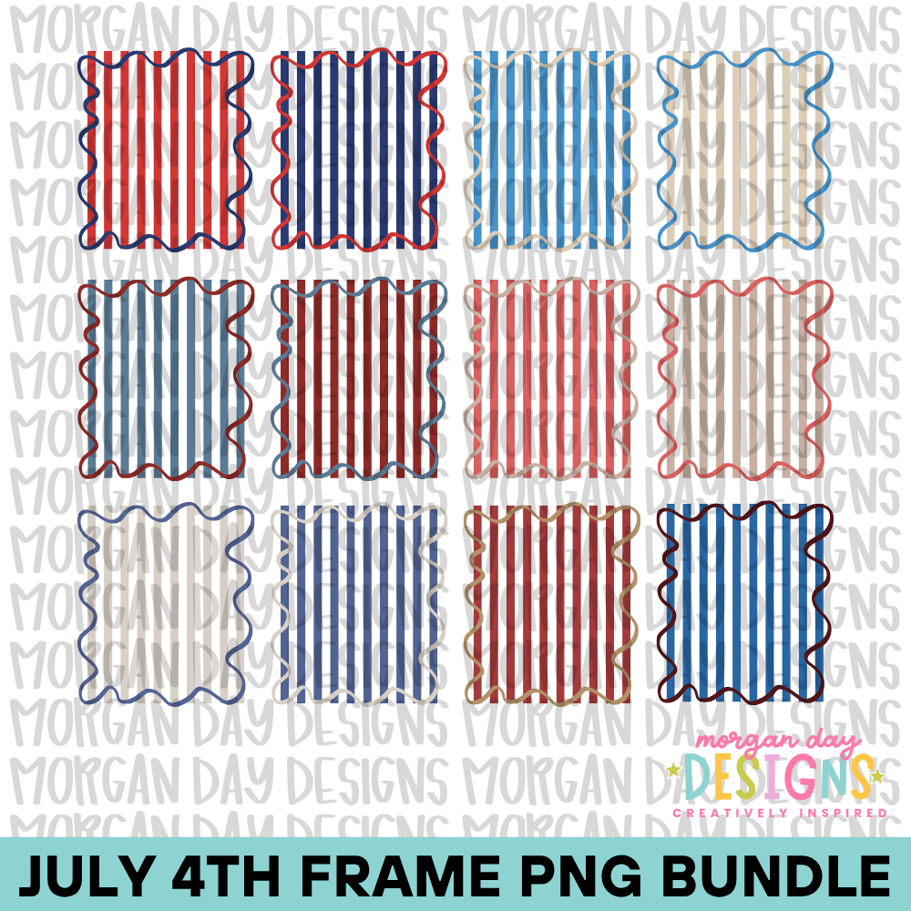 4th of July Frame PNG Bundle
