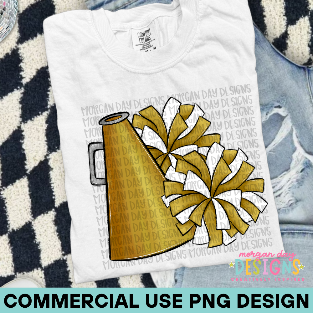 Cheer Gold PNG Design