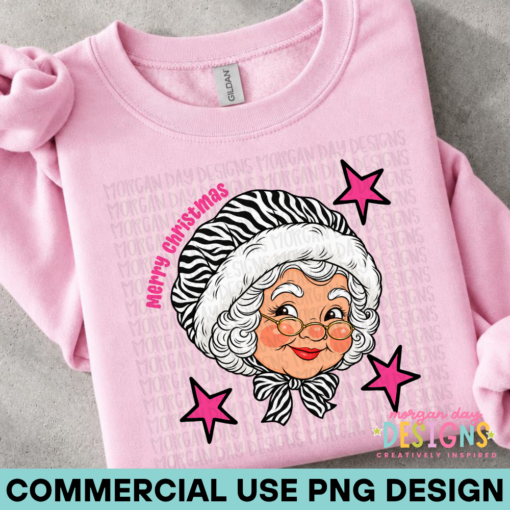 Mrs Claus Zebra PNG