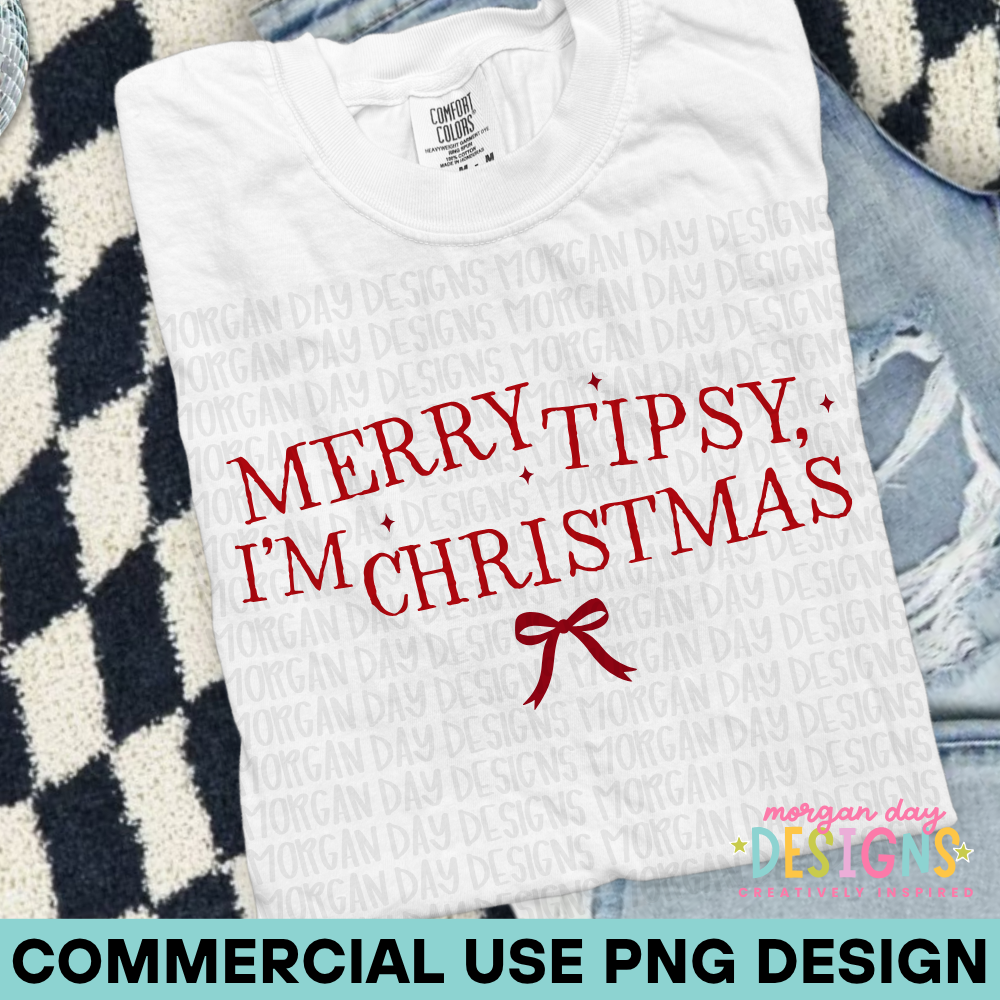 Merry Tipsy I'm Christmas PNG