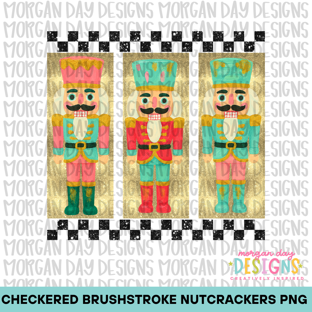 Checkered Nutcrackers PNG Design