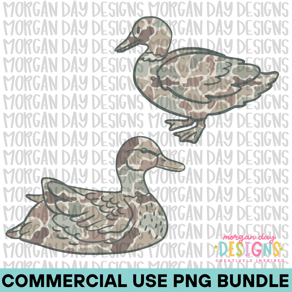 Camo Ducks PNG Bundle 3
