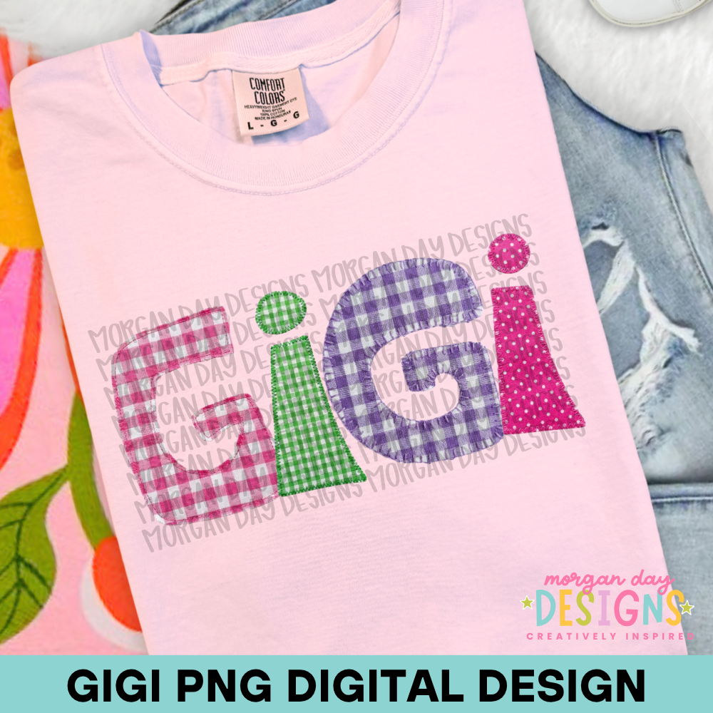 Applique Gigi PNG Design