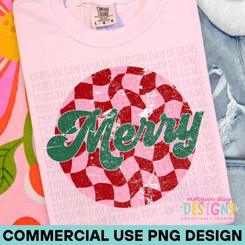 Retro Merry PNG