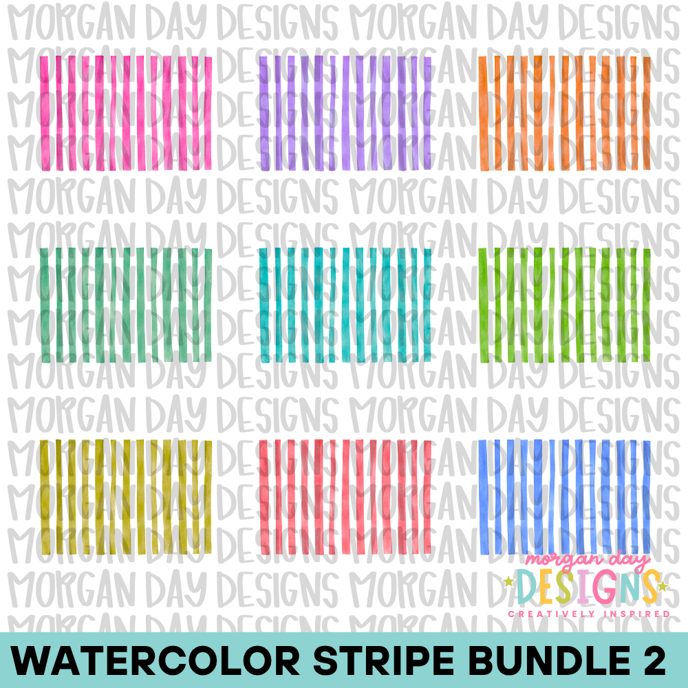 Rectangle Watercolor Stripe PNG Bundle