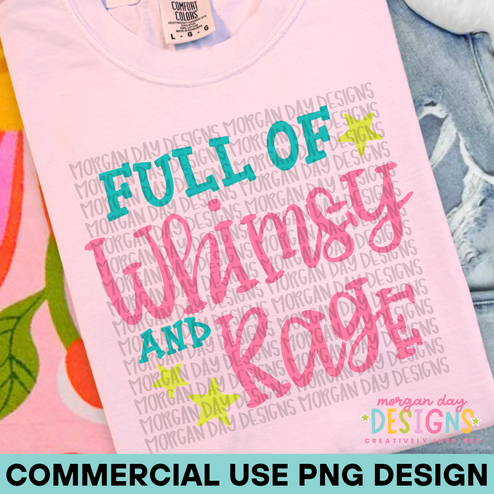 Full of Whimsy and Rage PNG Design