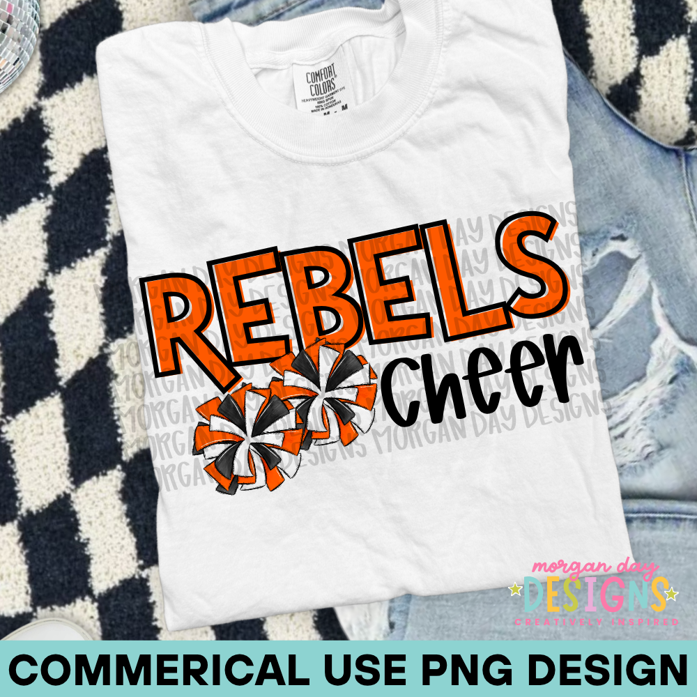 Rebels Cheer Orange PNG Design