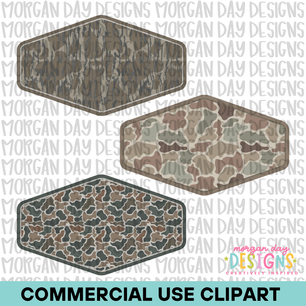 Camo Patch Clipart