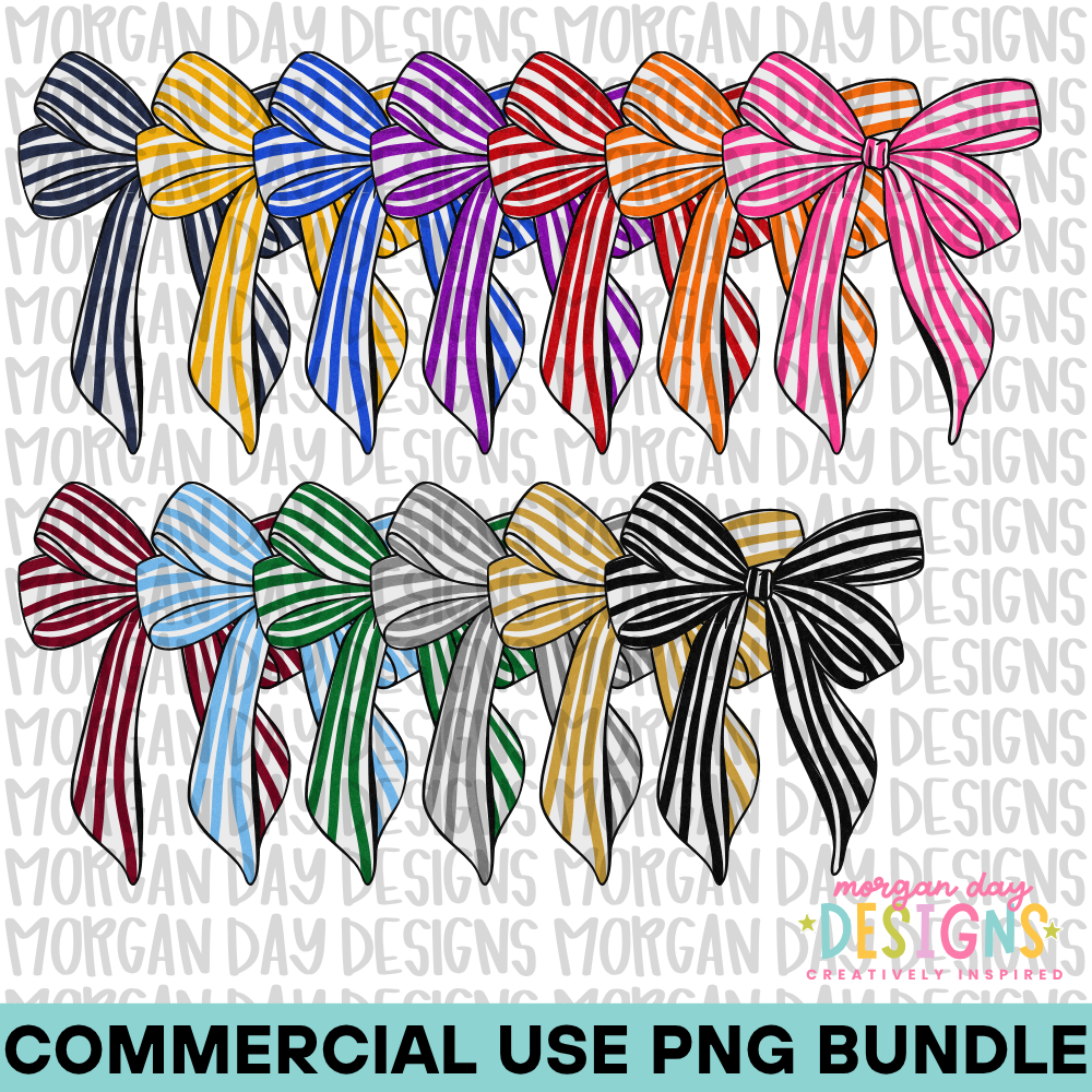 School Spirit Bow PNG Bundle