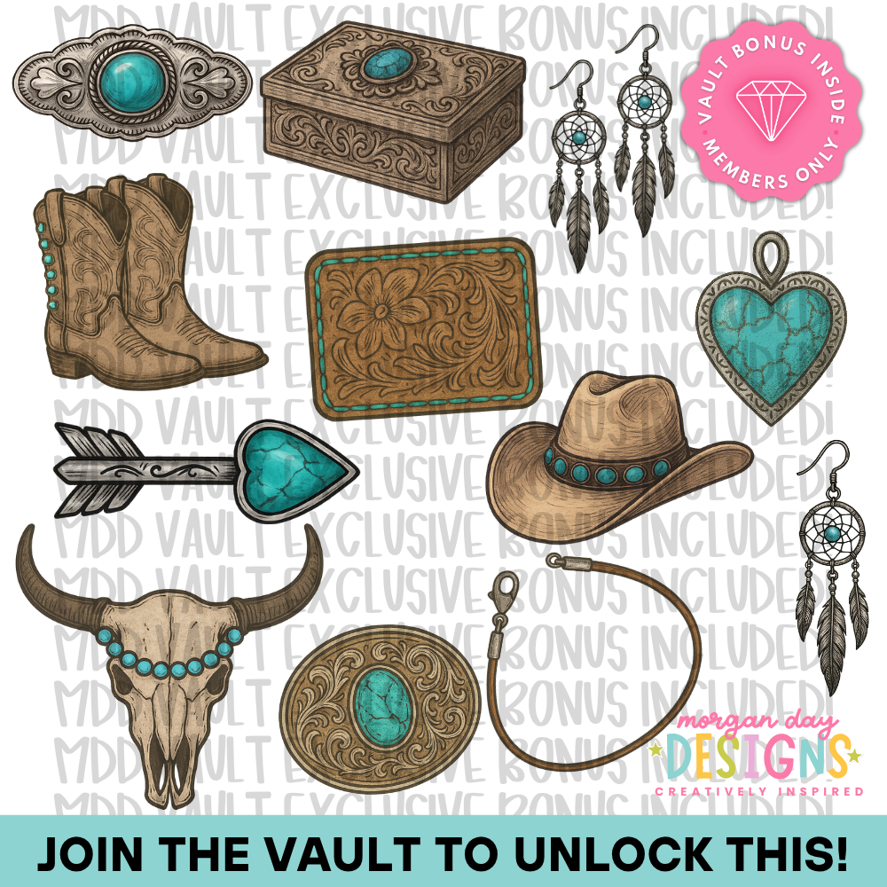 Turquois Luxe Clipart Bundle