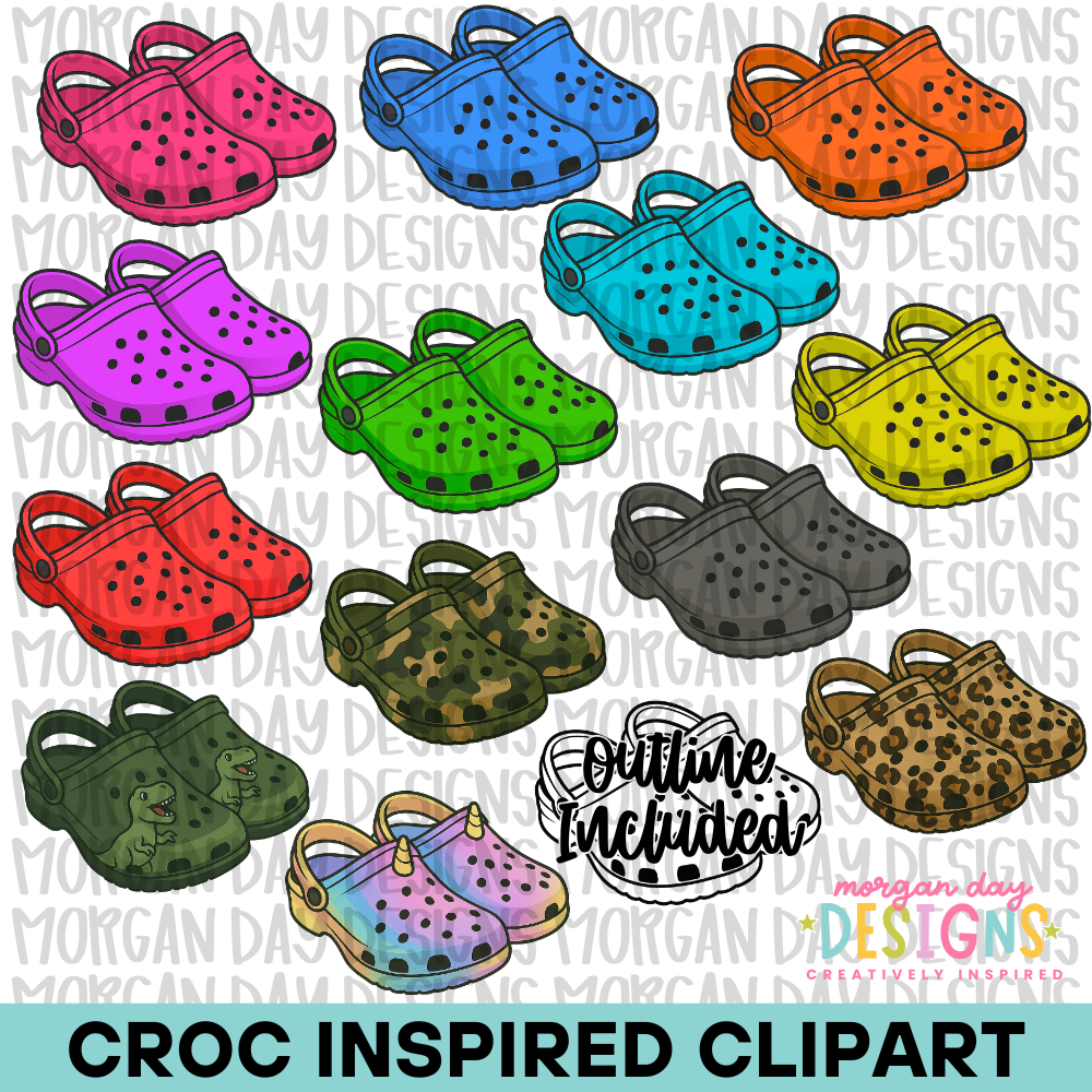 Croc Inspired Clipart Bundle