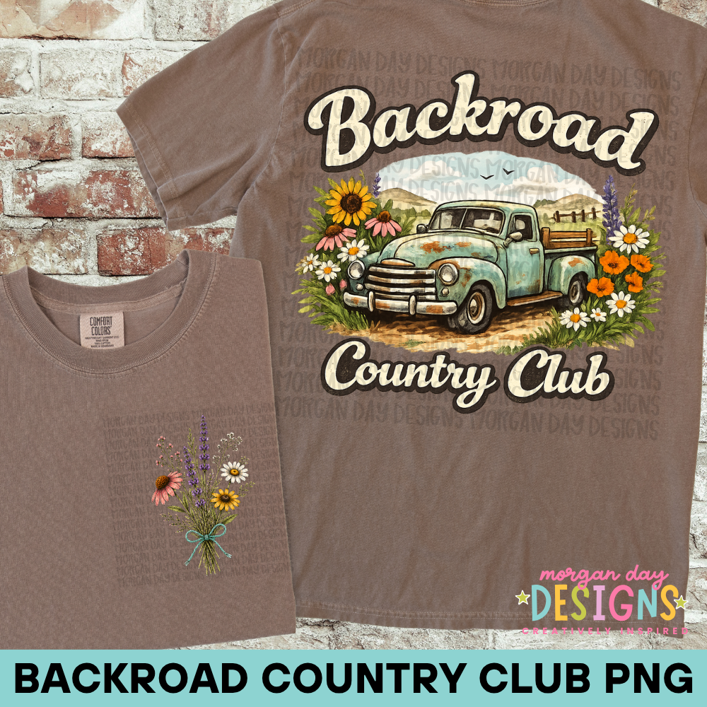 Backroad Country Club PNG Design
