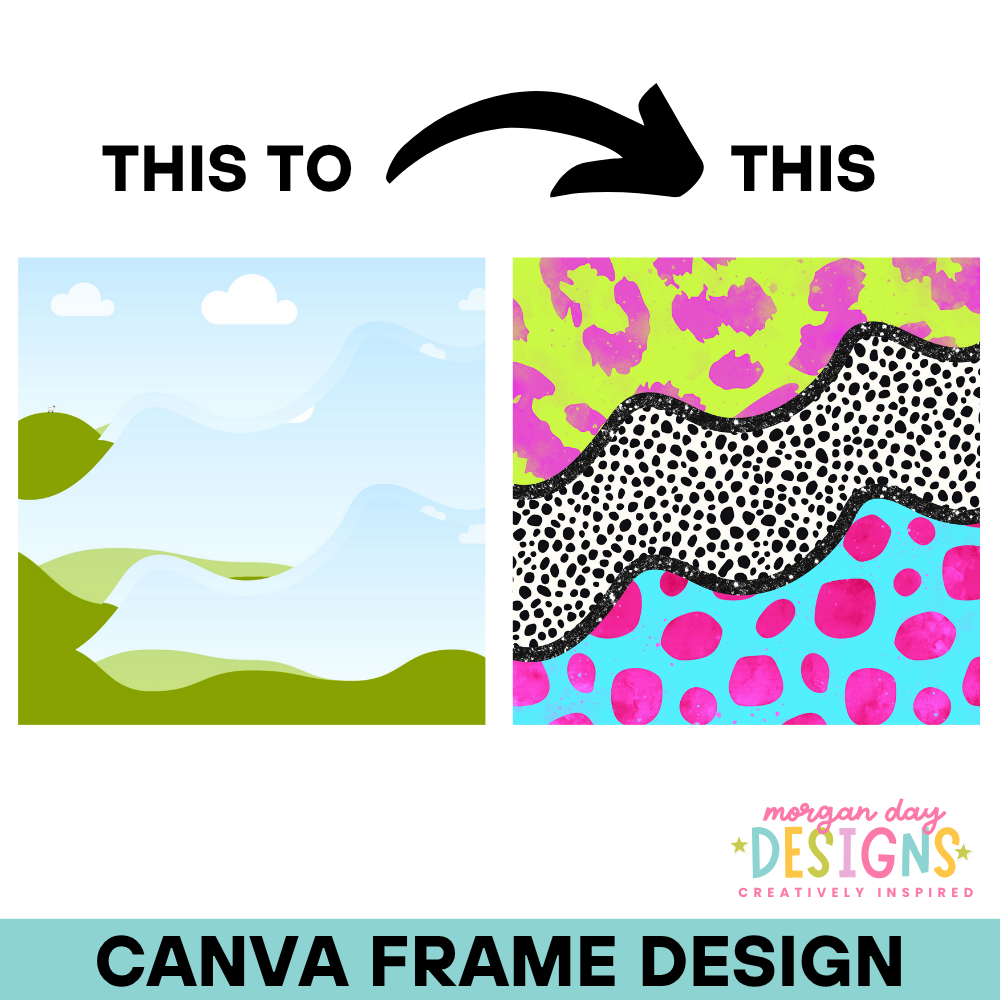 Wavy Background Canva Frame