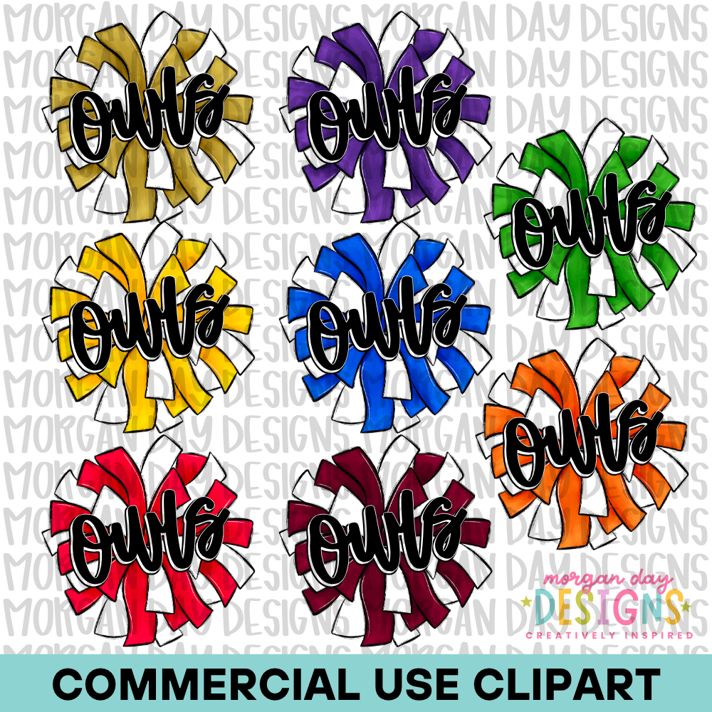 Owls Cheer Clipart