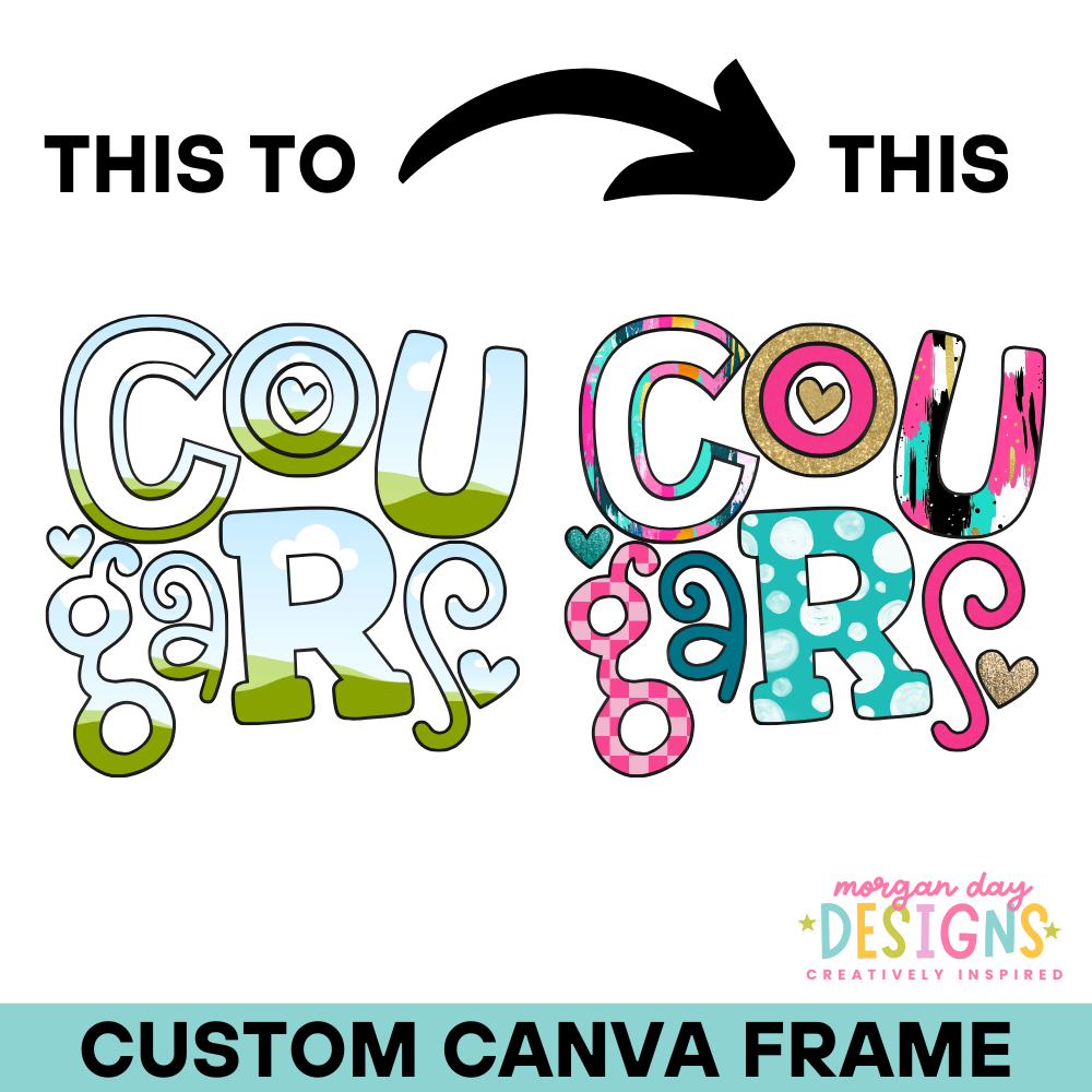 Custom Mascot Canva Frame