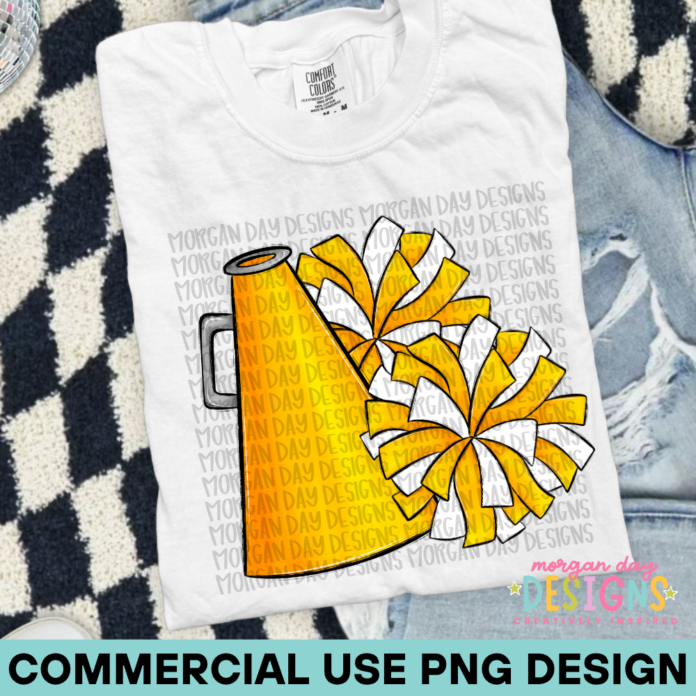 Cheer Yellow PNG Design
