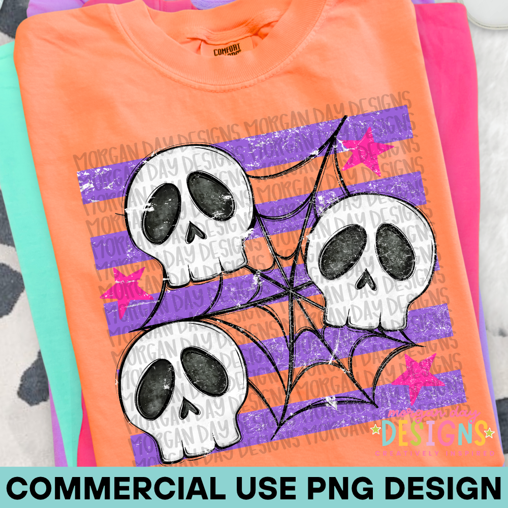 Halloween Skulls PNG Design