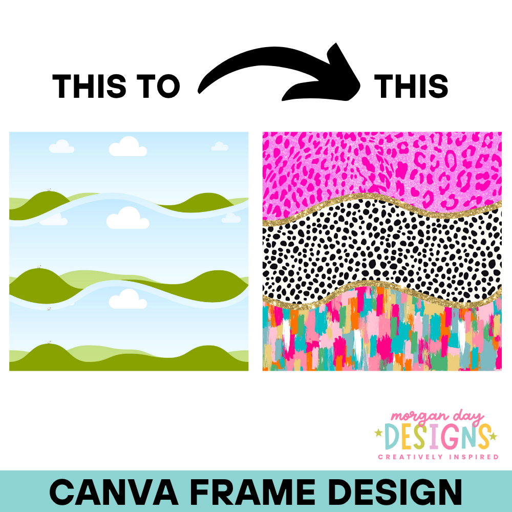 Wavy Background Canva Frame