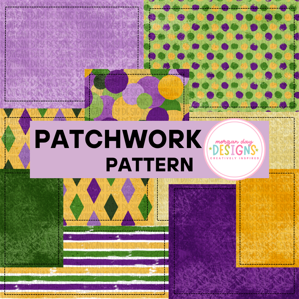 Mardi Gras Patchwork Pattern