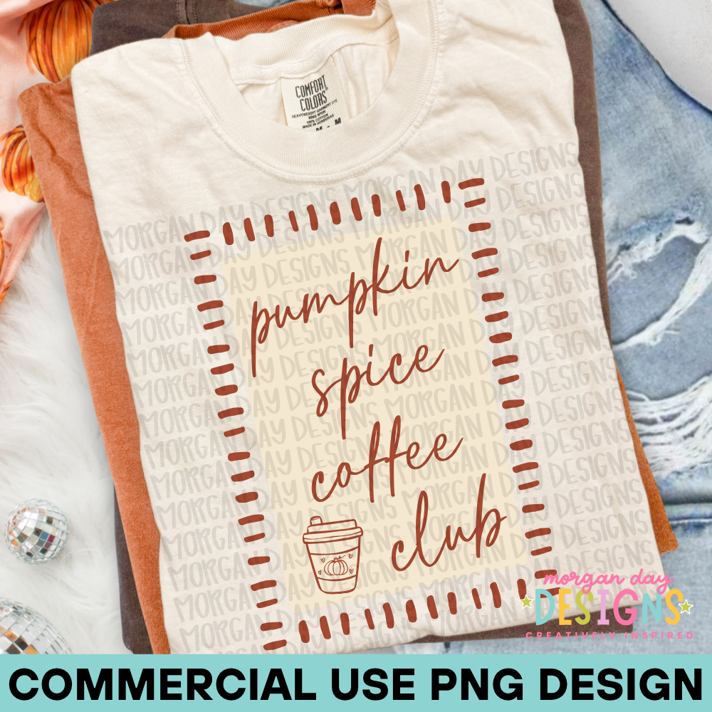 Pumpkin Spice Coffee Club PNG