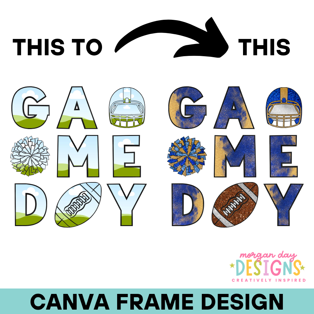 Game Day Football Canva Frame