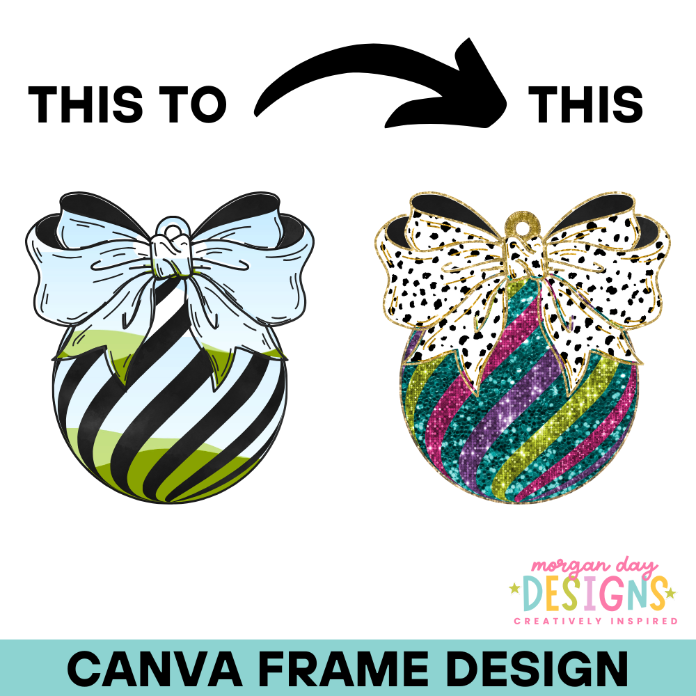 Coquette Ornament Canva Frame