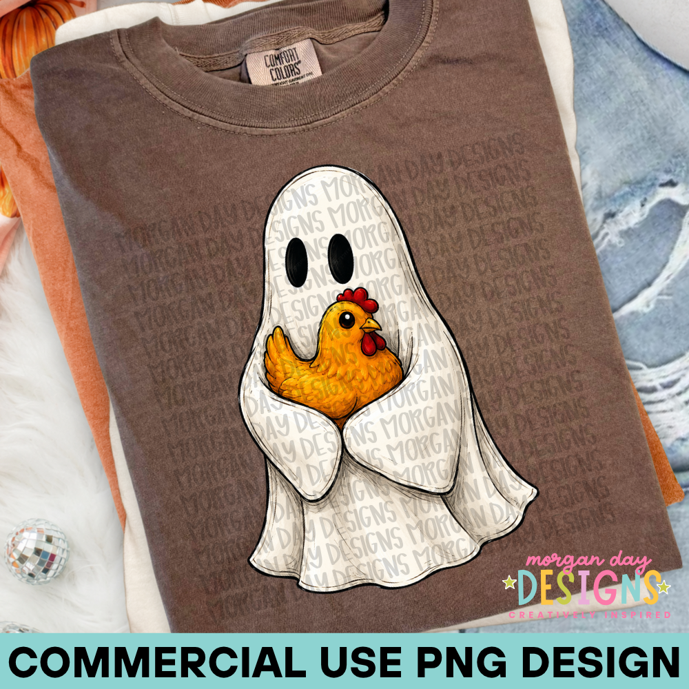 Ghost with Chicken PNG