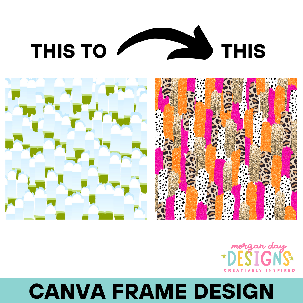 Messy Brushstroke Background Canva Frame