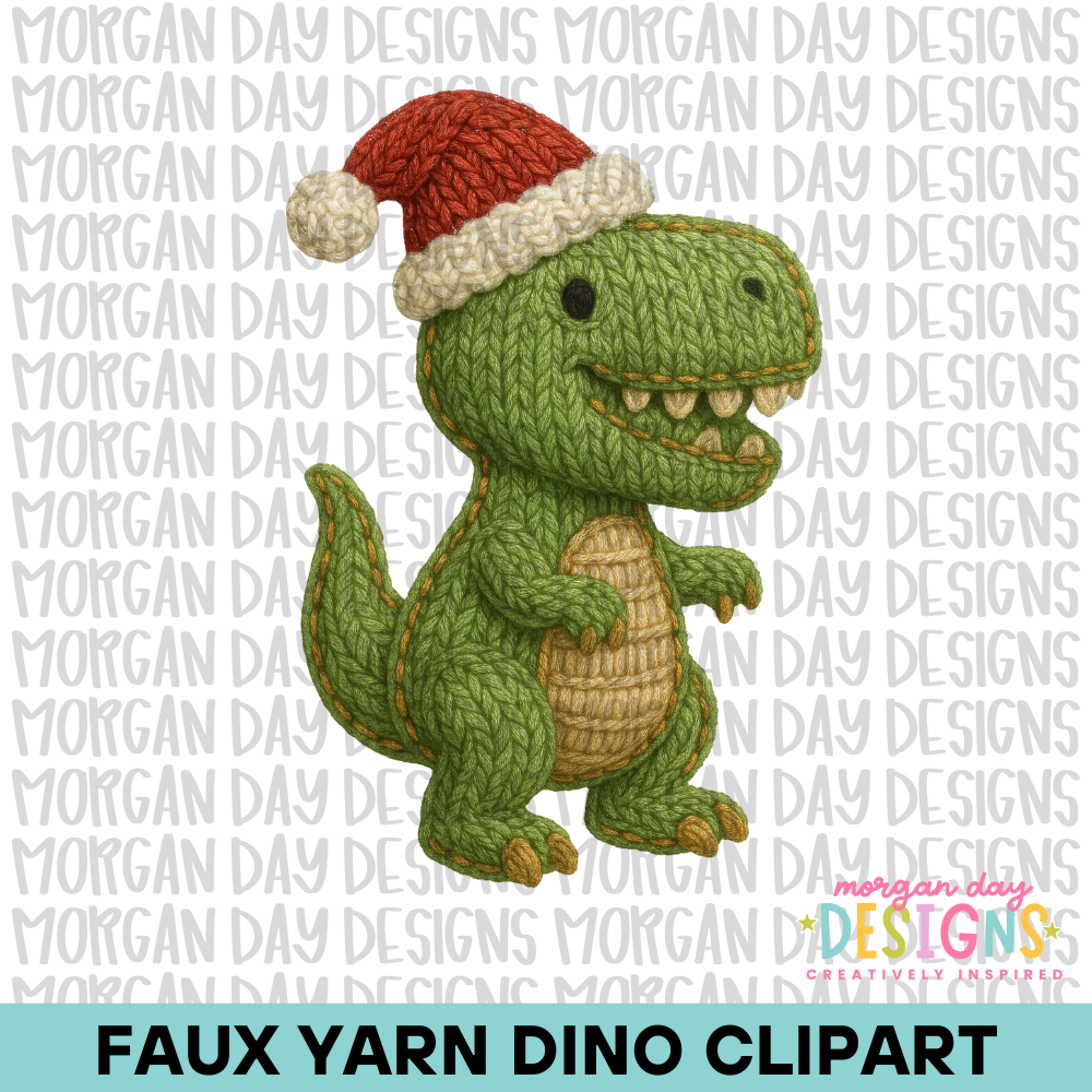 Faux Yarn Dino Clipart
