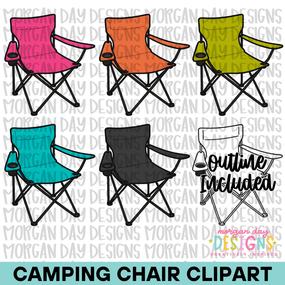 Camping Chair Clipart Bundle
