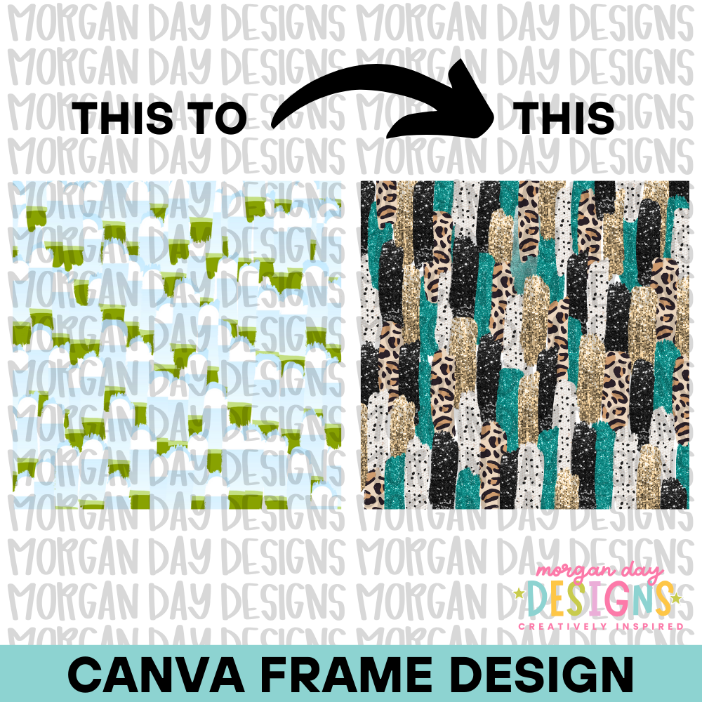 Messy Brushstroke Background Canva Frame