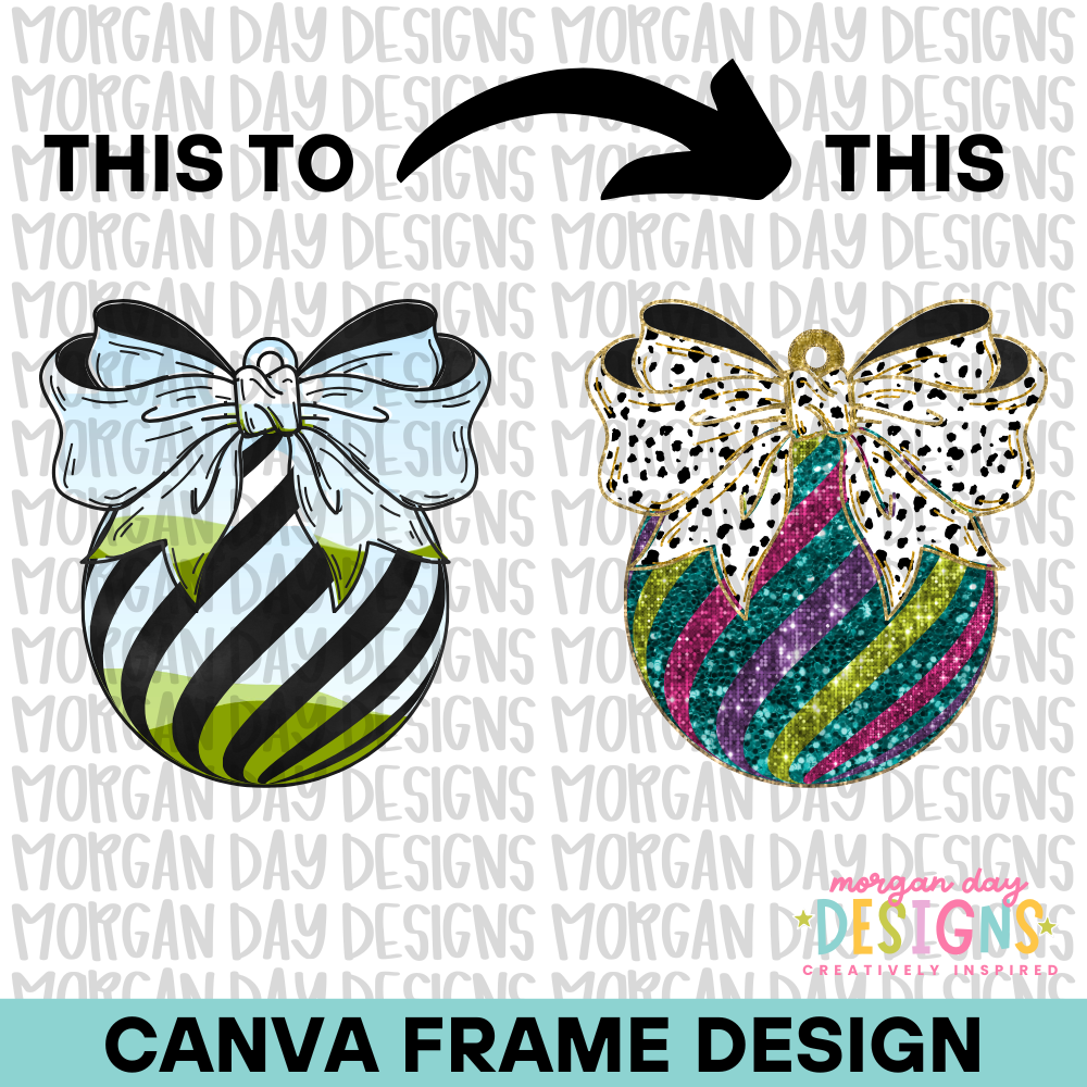 Coquette Ornament Canva Frame