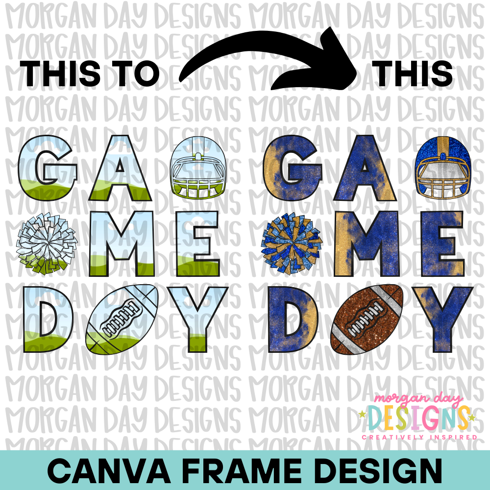 Game Day Football Canva Frame