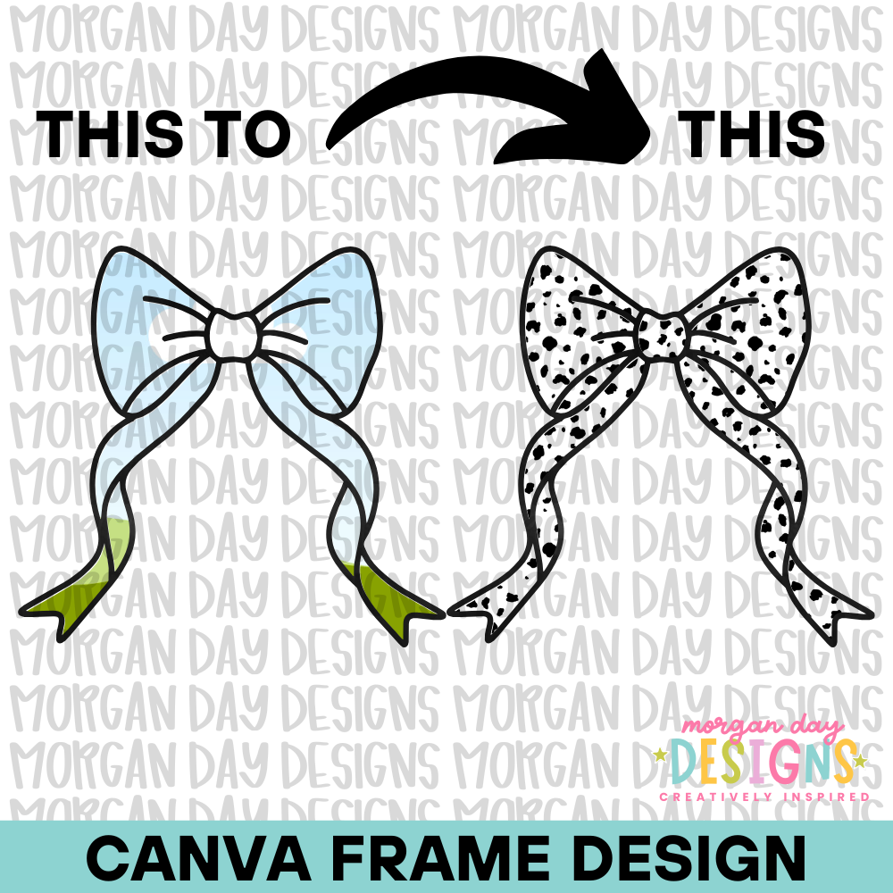 Coquette Bow Canva Frame