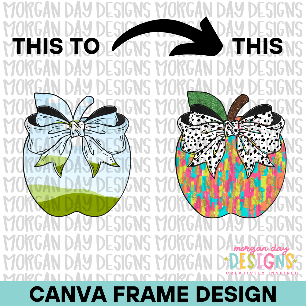 Coquette Apple Canva Frame