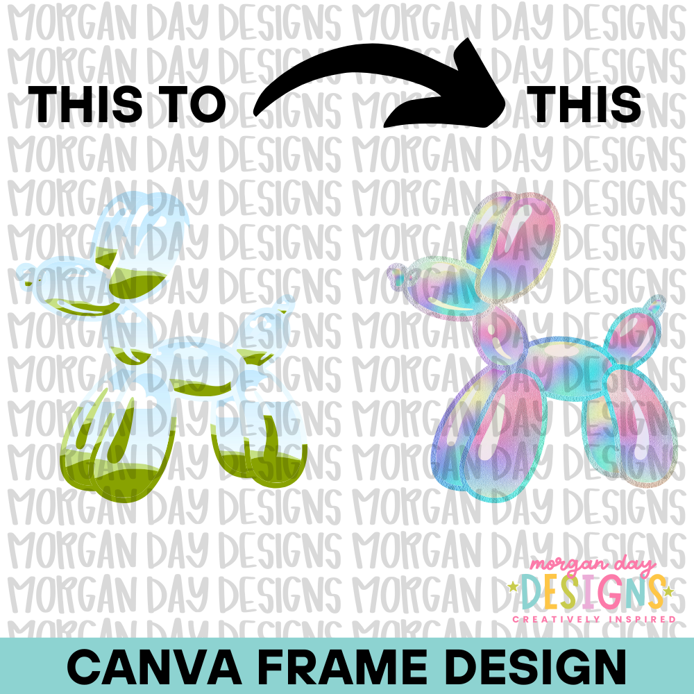 Balloon Dog Canva Frame