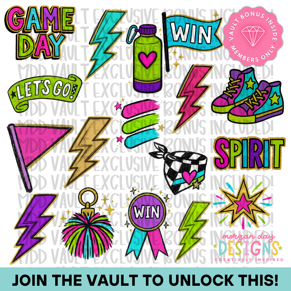 Preppy Football Clipart Bundle