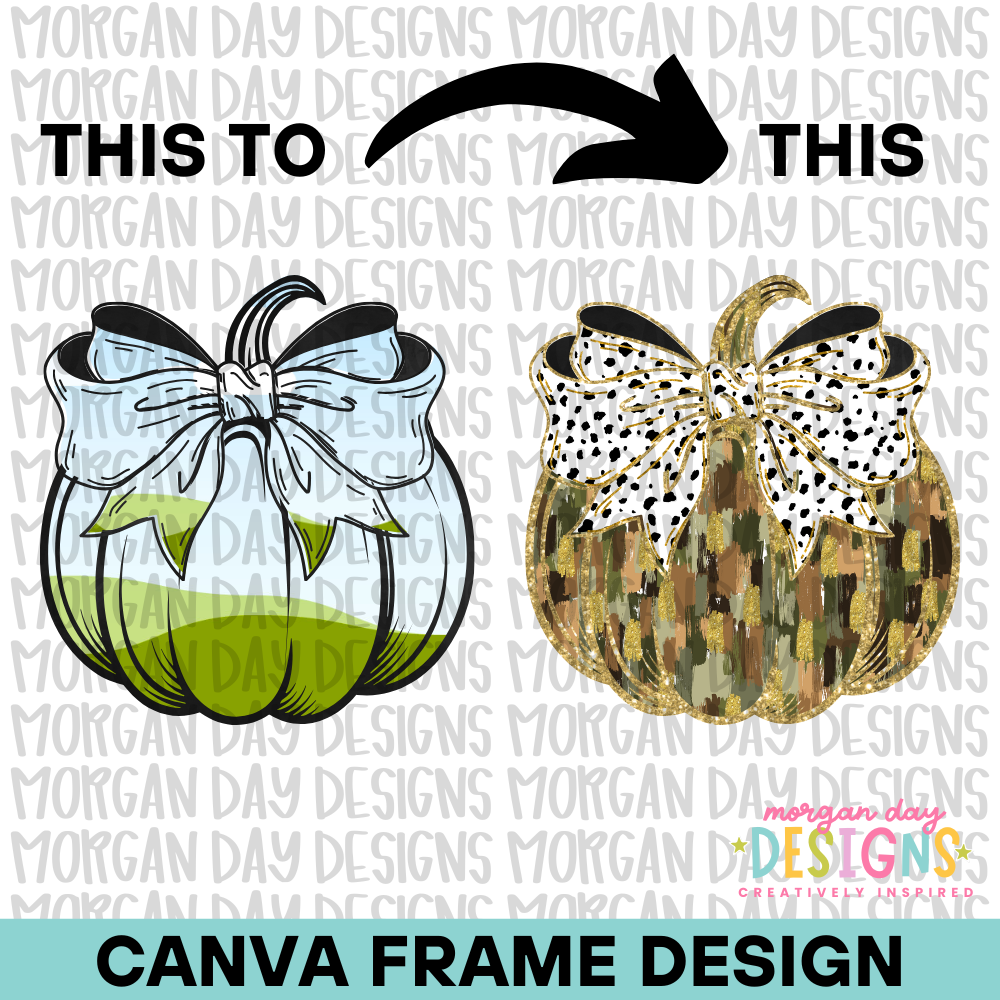 Coquette Pumpkin Canva Frame