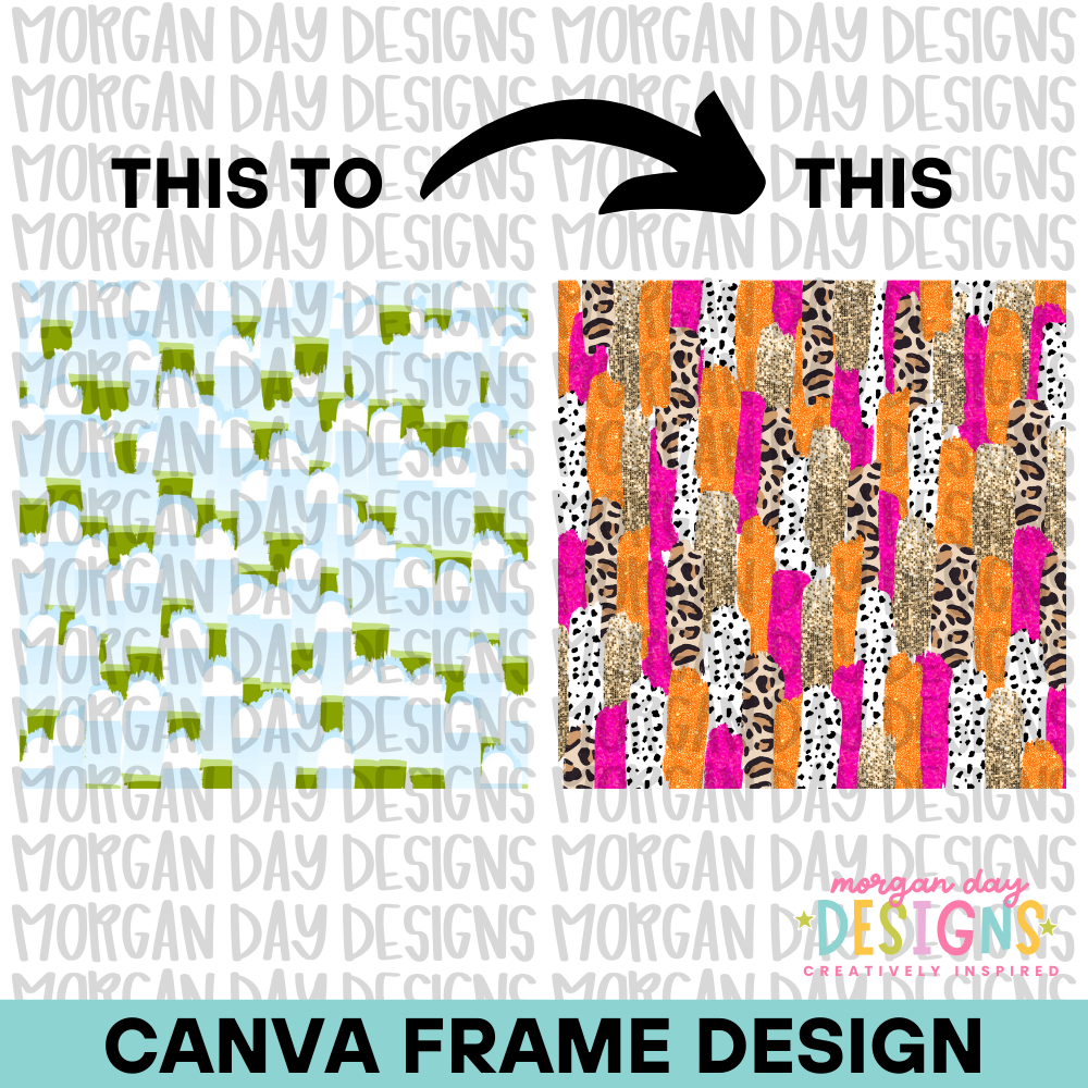 Messy Brushstroke Background Canva Frame