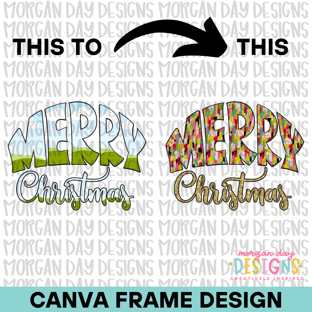 Merry Christmas Canva Frame