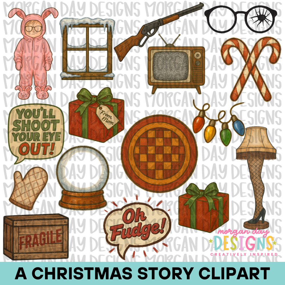 A Christmas Story Clipart Bundle
